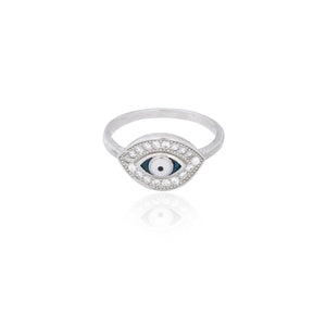 Ring Nazariya Colorful Evil Eye 925 Sterling Silver Cubic Zirconia CZ Stone Women